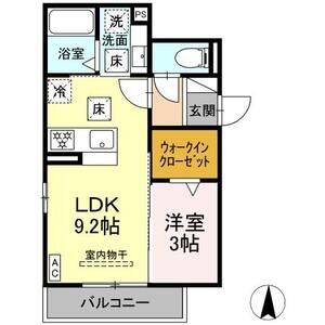 1LDK 間取り図