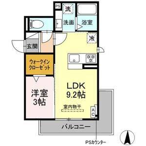 1LDK 間取り図
