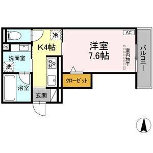 1K 間取り図