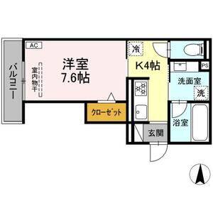 1K 間取り図