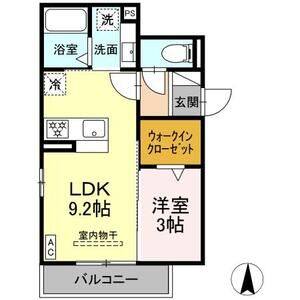 1LDK 間取り図