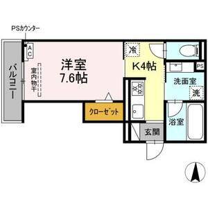 1K 間取り図