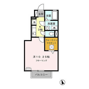 1K 間取り図