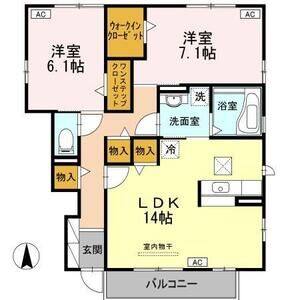 2LDK 間取り図