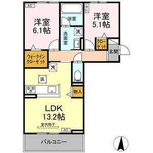 2LDK 間取り図
