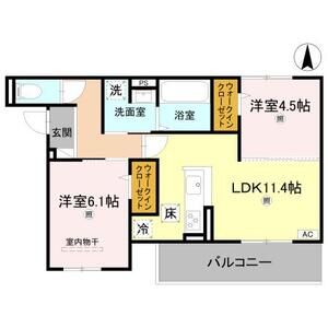 2LDK 間取り図