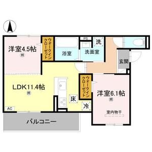 2LDK 間取り図