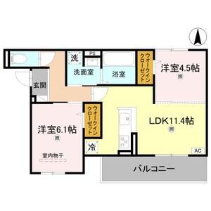 2LDK 間取り図