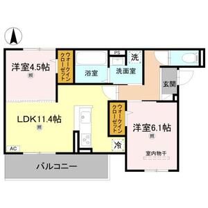 2LDK 間取り図