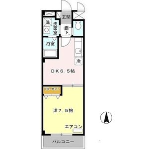 1DK 間取り図