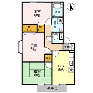 3DK 間取り図