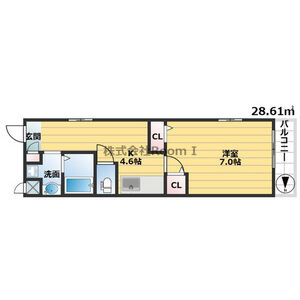 1K 間取り図