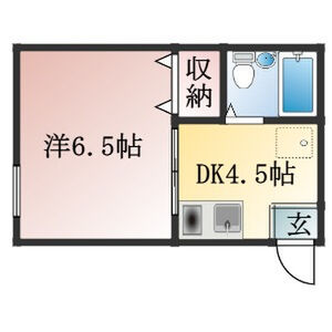1DK 間取り図