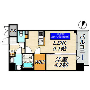 1LDK 間取り図
