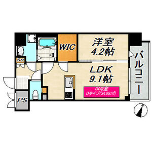 1LDK 間取り図