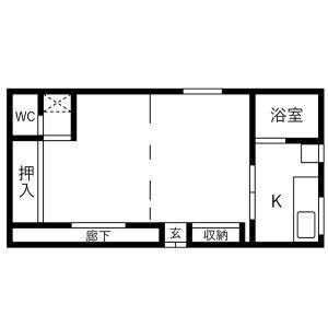 1K 間取り図