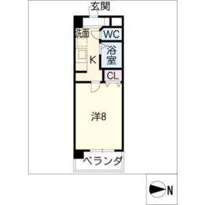 1K 間取り図