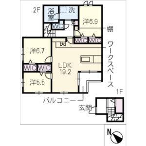 3LDK 間取り図