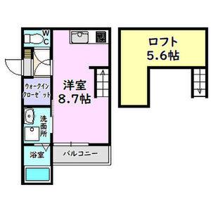 1K 間取り図