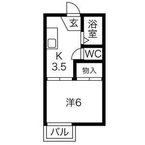 1K 間取り図