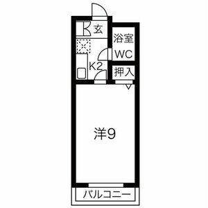 1K 間取り図