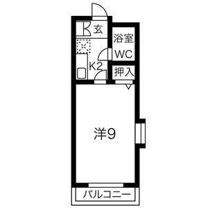 1K 間取り図