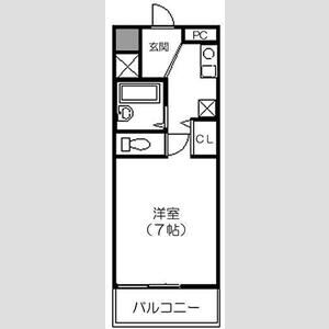 1K 間取り図