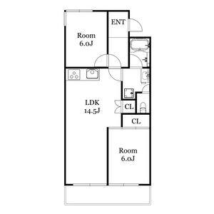 2LDK 間取り図