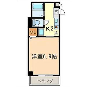 1K 間取り図