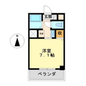 1K 間取り図