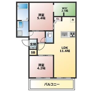 2LDK 間取り図