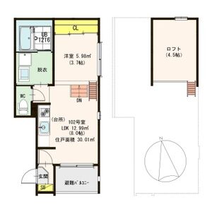 1LDK 間取り図