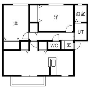 2LDK 間取り図