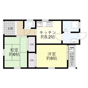 2DK 間取り図