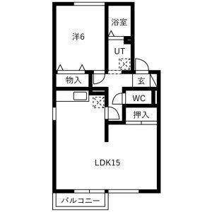 2LDK 間取り図