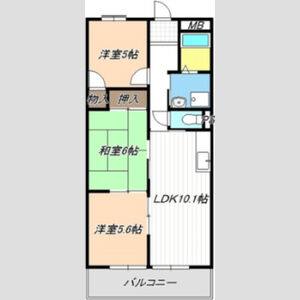 3LDK 間取り図