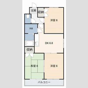 3DK 間取り図