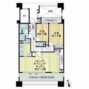 2LDK 間取り図