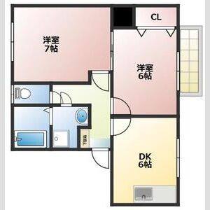 2DK 間取り図