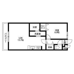 1LDK 間取り図