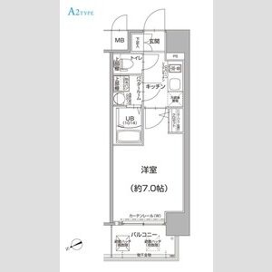 1K 間取り図