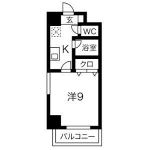 1K 間取り図