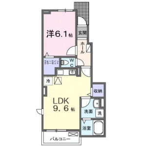 1LDK 間取り図