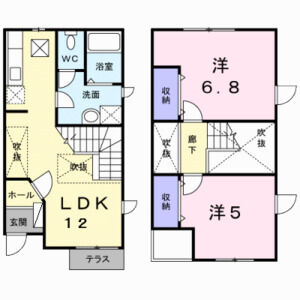 2LDK 間取り図
