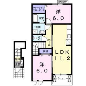 2LDK 間取り図