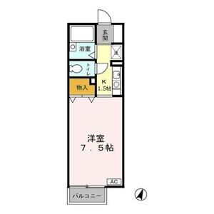 1K 間取り図