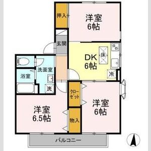3DK 間取り図