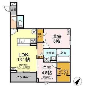2LDK 間取り図