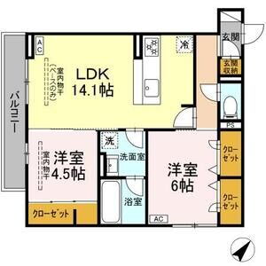 2LDK 間取り図