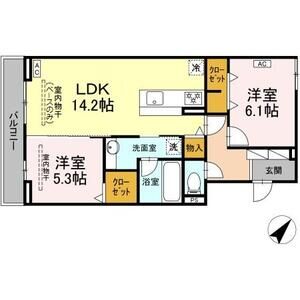 2LDK 間取り図
